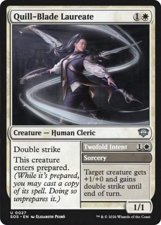 Quill-Blade Laureate // Twofold Intent 27 (Secrets of Strixhaven) 