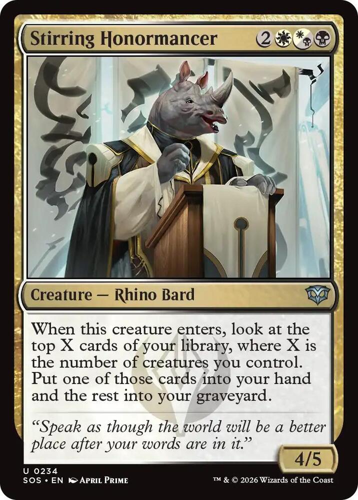 Stirring Honormancer 234 (Secrets of Strixhaven)  - Foil