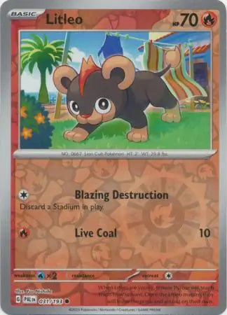 Litleo 031/193 (SV02: Paldea Evolved)  - Reverse Holofoil