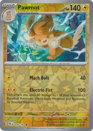 Pawmot 076/193 (SV02: Paldea Evolved)  - Reverse Holofoil