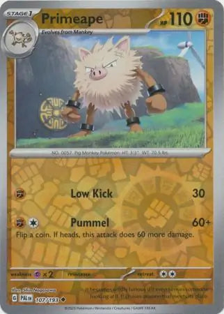 Primeape 107/193 (SV02: Paldea Evolved)  - Reverse Holofoil