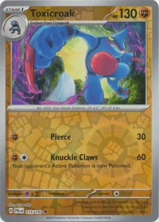Toxicroak 115/193 (SV02: Paldea Evolved)  - Reverse Holofoil