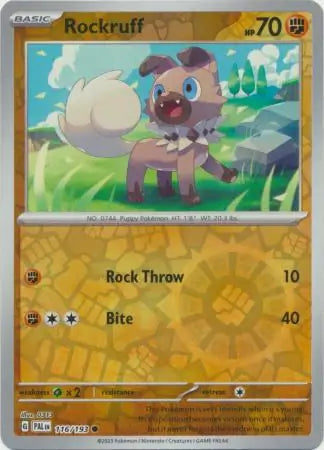 Rockruff 116/193 (SV02: Paldea Evolved)  - Reverse Holofoil