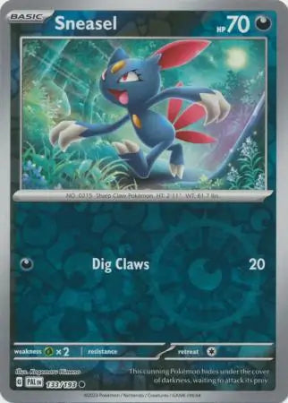 Sneasel 133/193 (SV02: Paldea Evolved)  - Reverse Holofoil
