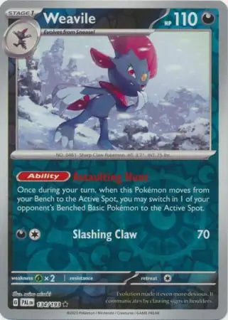 Weavile 134/193 (SV02: Paldea Evolved)  - Reverse Holofoil