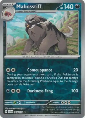 Mabosstiff 143/193 (SV02: Paldea Evolved)  - Reverse Holofoil