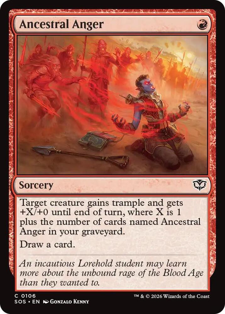 Ancestral Anger 106 (Secrets of Strixhaven)  - Foil