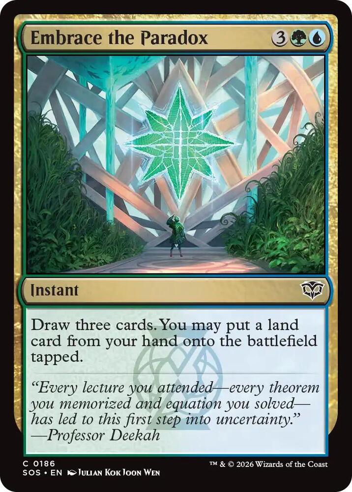 Embrace the Paradox 186 (Secrets of Strixhaven)  - Foil