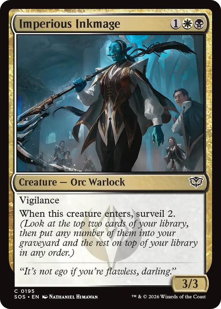 Imperious Inkmage 195 (Secrets of Strixhaven)  - Foil
