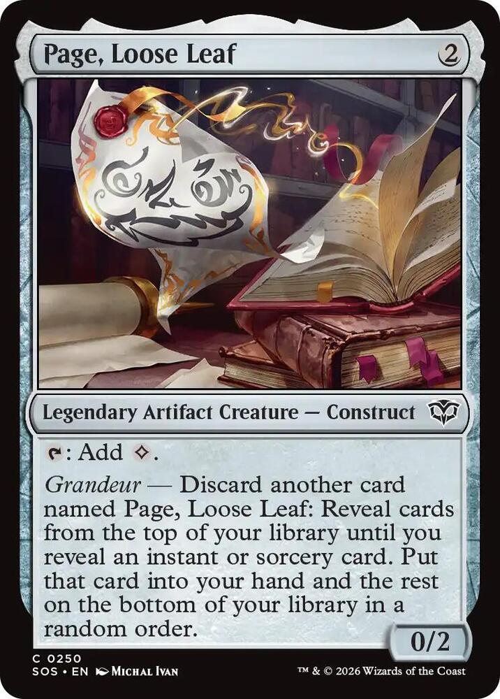 Page, Loose Leaf 250 (Secrets of Strixhaven)  - Foil