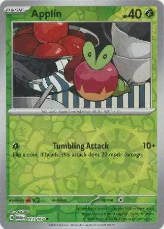 Applin 017/167 (SV06: Twilight Masquerade)  - Reverse Holofoil