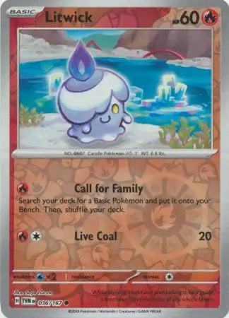 Litwick 036/167 (SV06: Twilight Masquerade)  - Reverse Holofoil