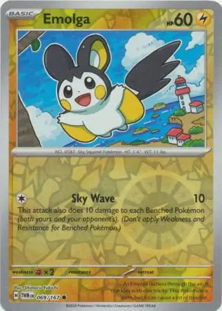 Emolga 069/167 (SV06: Twilight Masquerade)  - Reverse Holofoil
