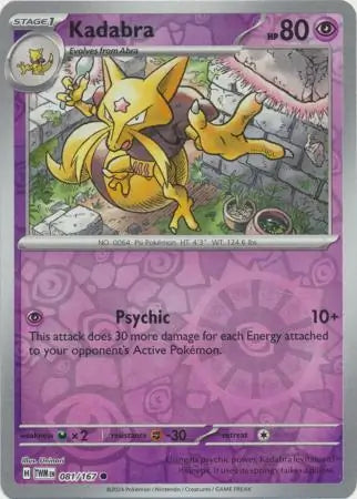 Kadabra 081/167 (SV06: Twilight Masquerade)  - Reverse Holofoil