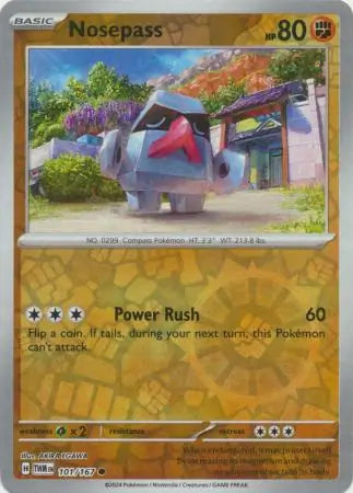 Nosepass 101/167 (SV06: Twilight Masquerade)  - Reverse Holofoil