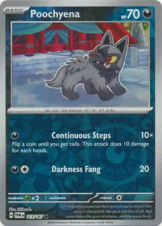 Poochyena 113/167 (SV06: Twilight Masquerade)  - Reverse Holofoil