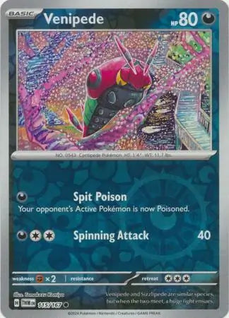 Venipede 115/167 (SV06: Twilight Masquerade)  - Reverse Holofoil