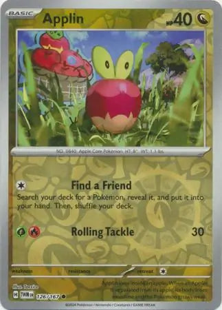 Applin 126/167 (SV06: Twilight Masquerade)  - Reverse Holofoil