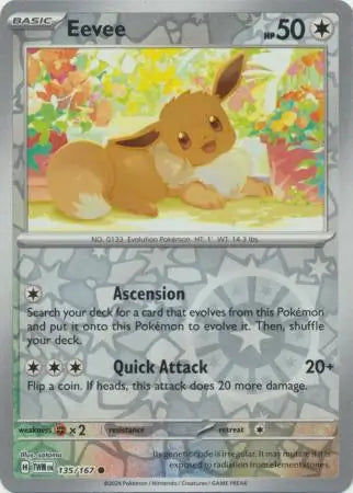 Eevee 135/167 (SV06: Twilight Masquerade)  - Reverse Holofoil