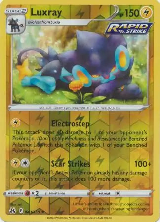 Luxray 043/159 (Crown Zenith)  - Reverse Holofoil