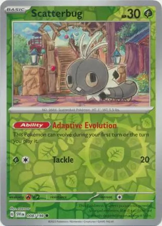 Scatterbug 008/198 (SV01: Scarlet & Violet Base Set)  - Reverse Holofoil