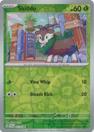 Skiddo 011/198 (SV01: Scarlet & Violet Base Set)  - Reverse Holofoil