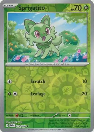 Sprigatito 013/198 (SV01: Scarlet & Violet Base Set)  - Reverse Holofoil