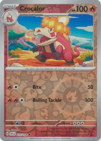 Crocalor 037/198 (SV01: Scarlet & Violet Base Set)  - Reverse Holofoil