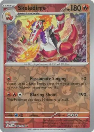 Skeledirge 038/198 (SV01: Scarlet & Violet Base Set)  - Reverse Holofoil