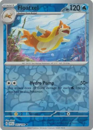 Floatzel 047/198 (SV01: Scarlet & Violet Base Set)  - Reverse Holofoil