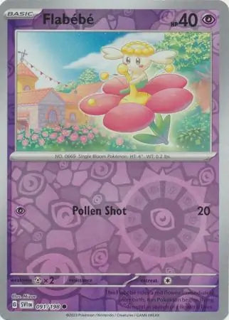 Flabebe 091/198 (SV01: Scarlet & Violet Base Set)  - Reverse Holofoil