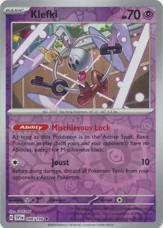Klefki 096/198 (SV01: Scarlet & Violet Base Set)  - Reverse Holofoil