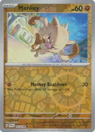 Mankey 107/198 (SV01: Scarlet & Violet Base Set)  - Reverse Holofoil