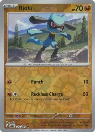 Riolu 113/198 (SV01: Scarlet & Violet Base Set)  - Reverse Holofoil