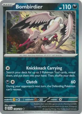 Bombirdier 138/198 (SV01: Scarlet & Violet Base Set)  - Reverse Holofoil