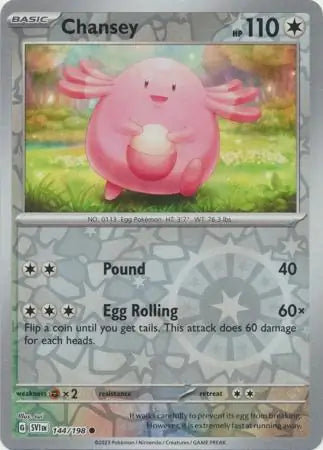 Chansey 144/198 (SV01: Scarlet & Violet Base Set)  - Reverse Holofoil