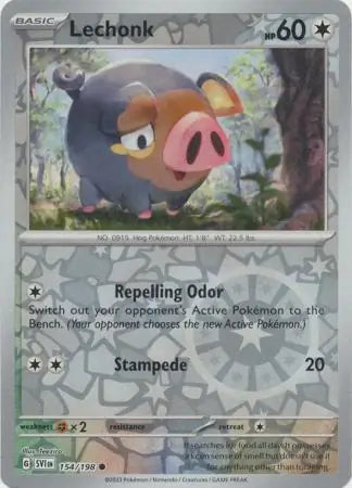 Lechonk 154/198 (SV01: Scarlet & Violet Base Set)  - Reverse Holofoil