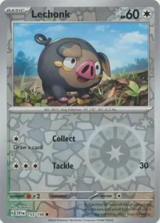 Lechonk 155/198 (SV01: Scarlet & Violet Base Set)  - Reverse Holofoil