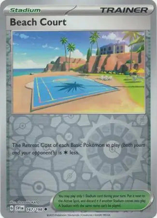 Beach Court 167/198 (SV01: Scarlet & Violet Base Set)  - Reverse Holofoil