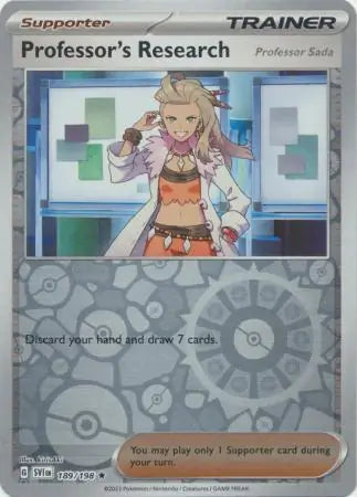 Professors Research Professor Sada 189 198 189/198 (SV01: Scarlet & Violet Base Set)  - Reverse Holofoil