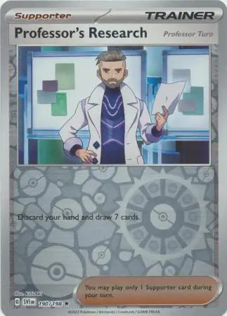 Professors Research Professor Turo 190 198 190/198 (SV01: Scarlet & Violet Base Set)  - Reverse Holofoil