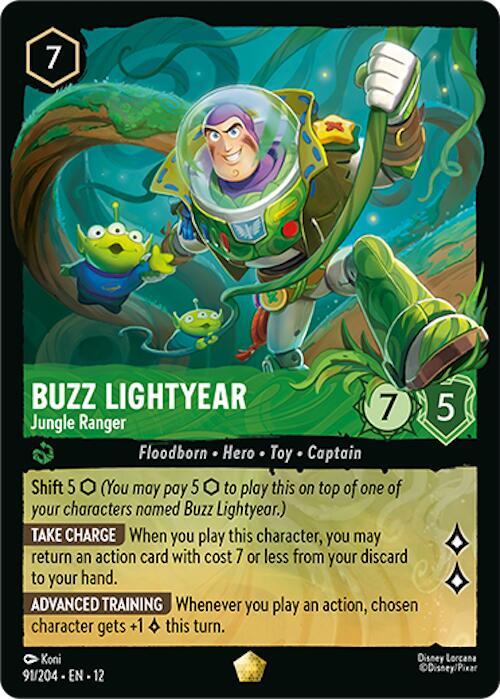 Buzz Lightyear, Jungle Ranger 91/204 (Wilds Unknown)  - Cold Foil