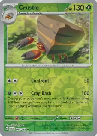 Crustle 007/182 (SV04: Paradox Rift)  - Reverse Holofoil