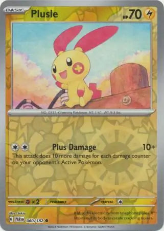 Plusle 060/182 (SV04: Paradox Rift)  - Reverse Holofoil