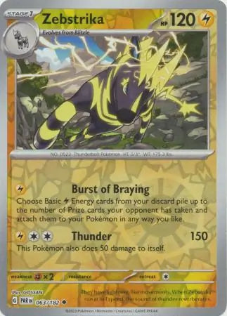Zebstrika 063/182 (SV04: Paradox Rift)  - Reverse Holofoil