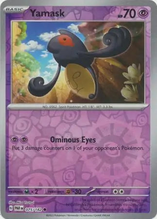 Yamask 075/182 (SV04: Paradox Rift)  - Reverse Holofoil
