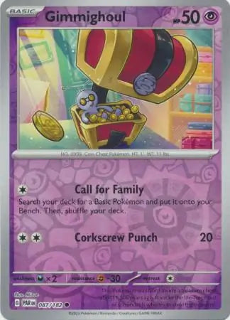 Gimmighoul 087/182 (SV04: Paradox Rift)  - Reverse Holofoil