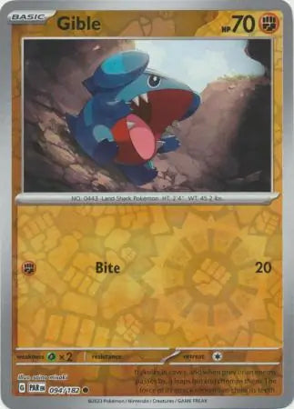 Gible 094/182 (SV04: Paradox Rift)  - Reverse Holofoil