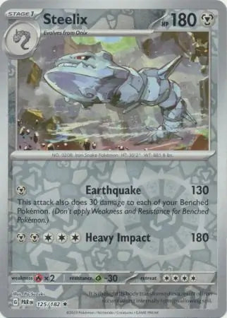Steelix 125/182 (SV04: Paradox Rift)  - Reverse Holofoil