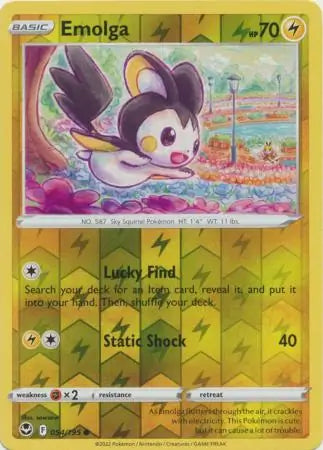 Emolga 054/195 (SWSH12: Silver Tempest)  - Reverse Holofoil